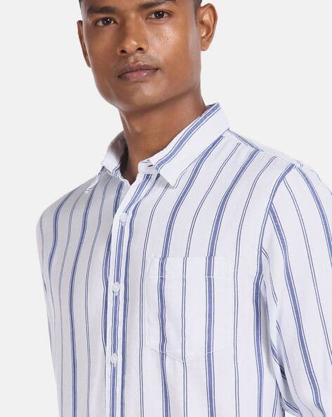 Buy White \u0026 Blue Shirts for Men by 