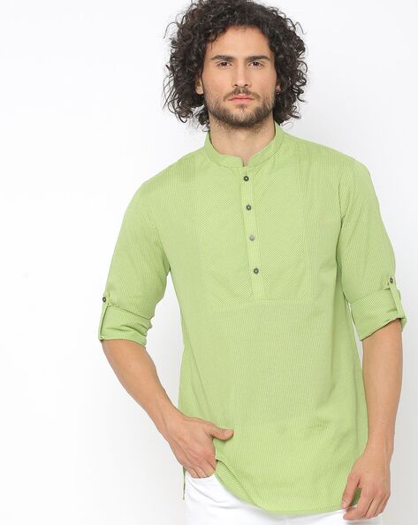 Golden Plain Mens Kurta Pajama In Art Silk 853MW01