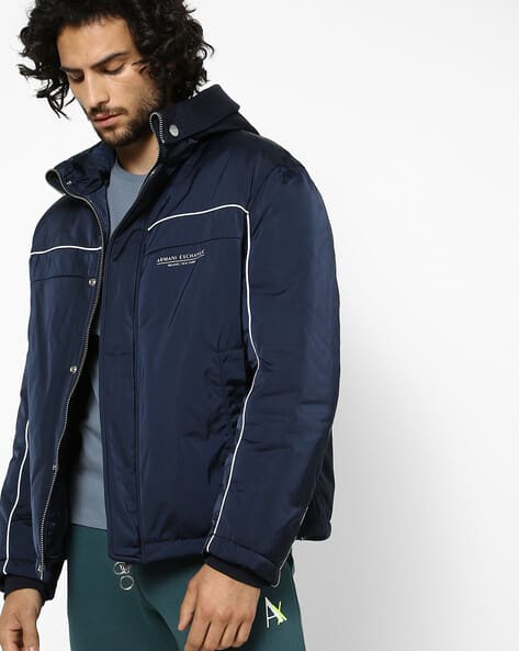 Hooded Zip-Front Jacket