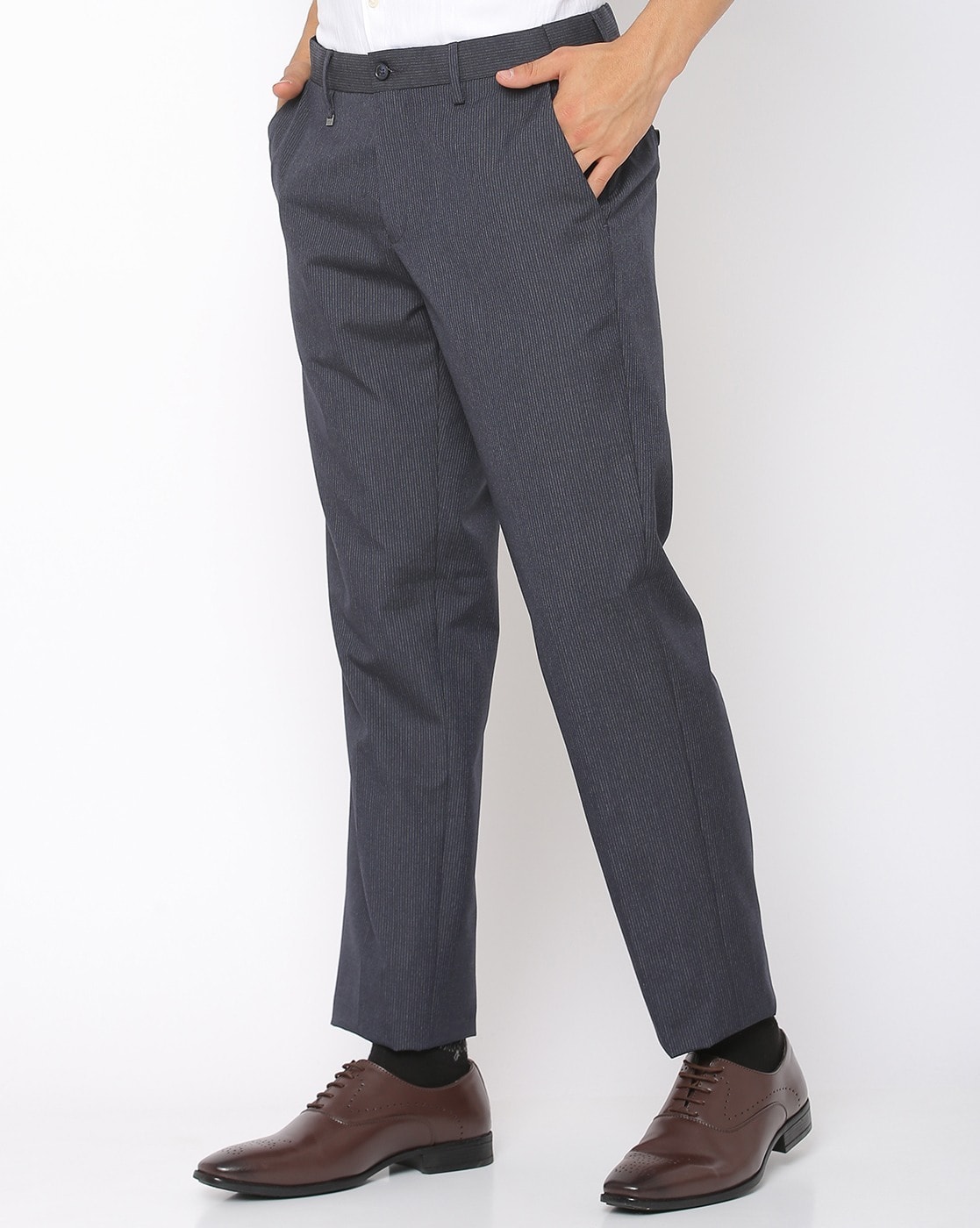 Buy Navy Trousers & Pants for Men by NETPLAY Online | Ajio.com