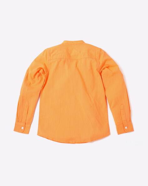 Shirt with Band Collar view 2
