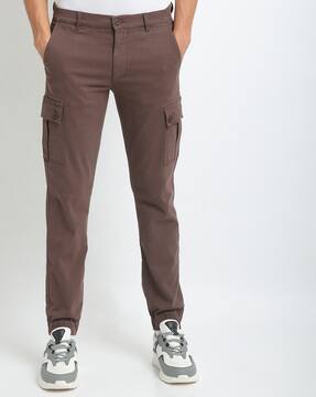 Buy Brown Trousers u0026 Pants for Men by The Indian Garage Co Online | Ajio.com
