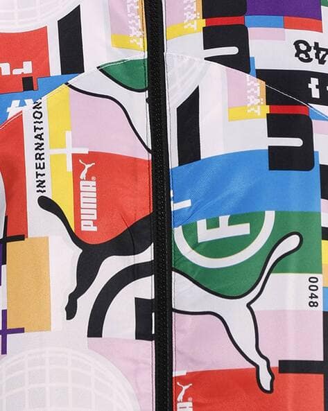 Puma Mens Puma International Lab Brand Print High-Neck Jacket