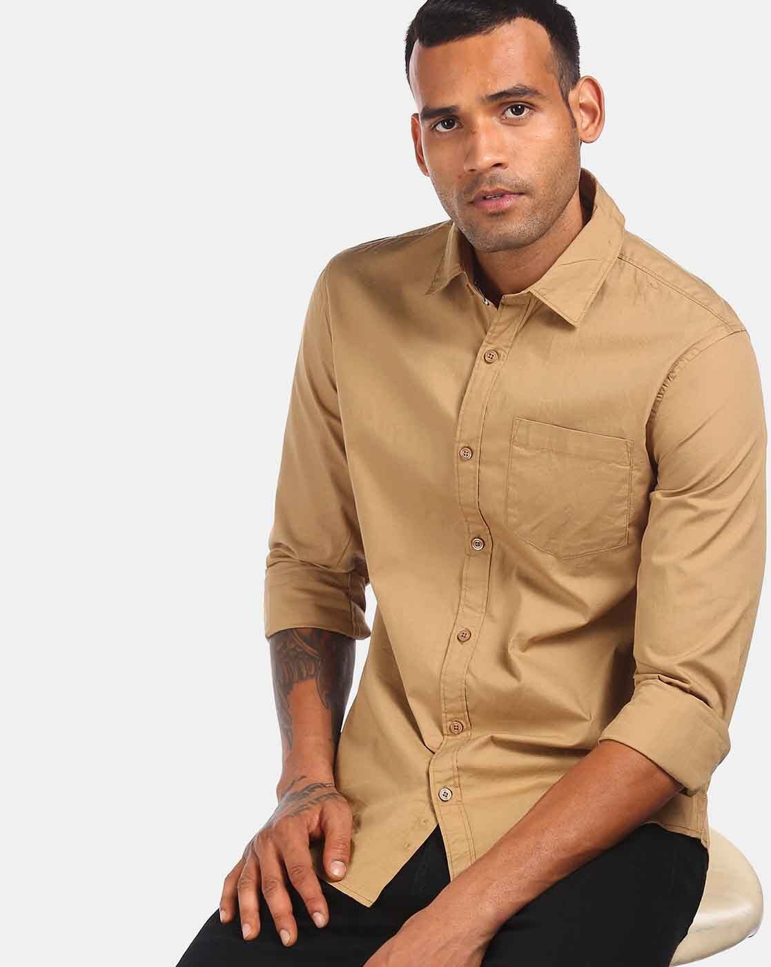 Buy Khaki Shirts for Men by Ruggers ...