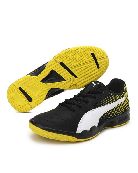 Sábana Unirse Precipicio Buy Black & Yellow Casual Shoes for Girls by Puma Online | Ajio.com
