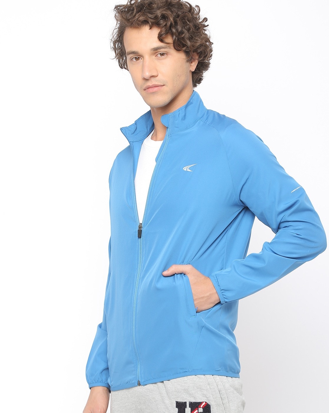 Khrisjoy Cloud Ruched Windbreaker Jacket - Blue