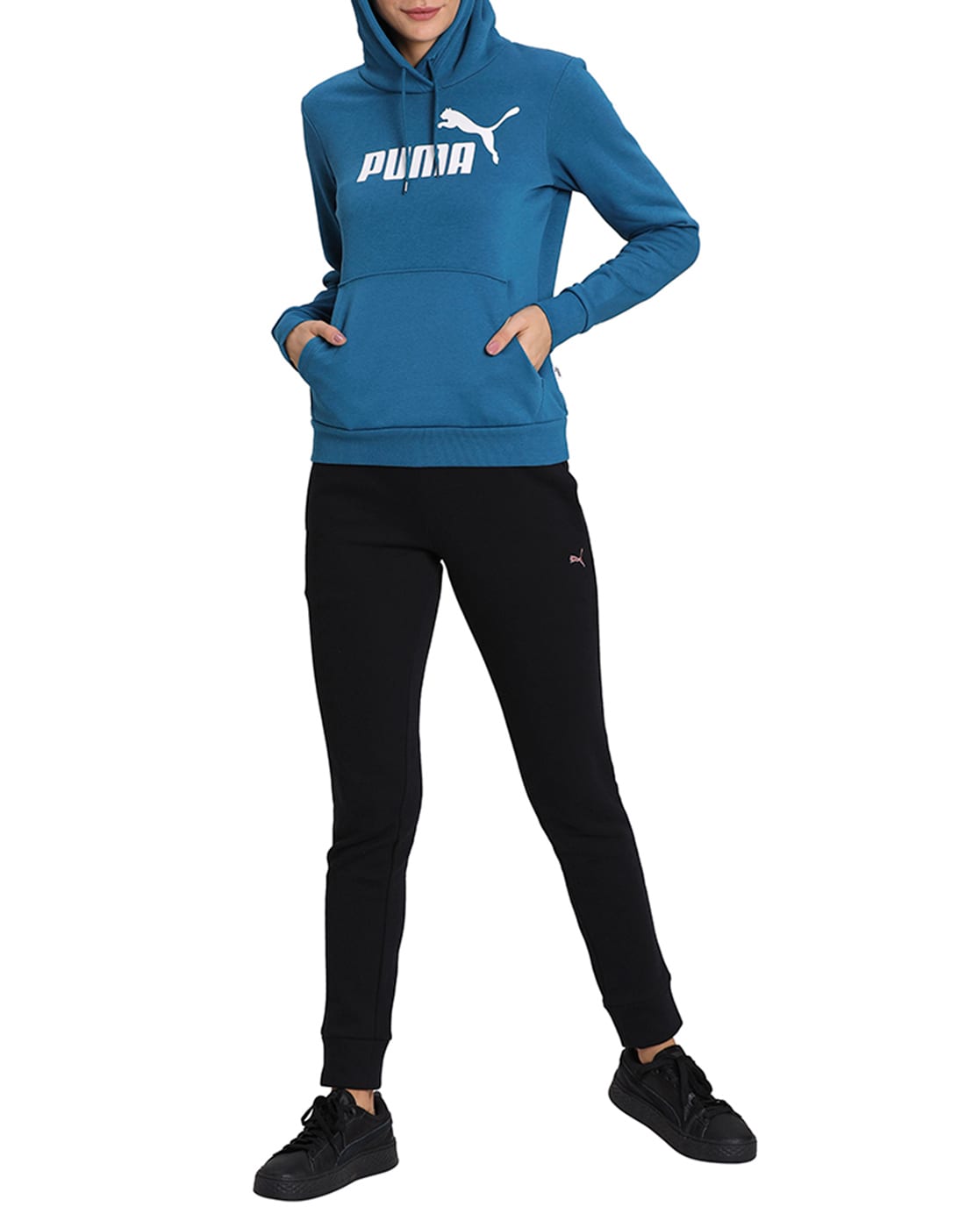 Puma Women's Essential Small Logo Full Zip Fleece Hoodie - Light