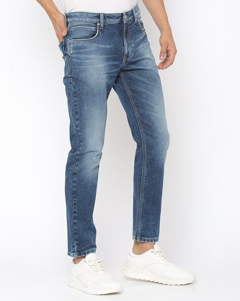 slim blue jeans for men