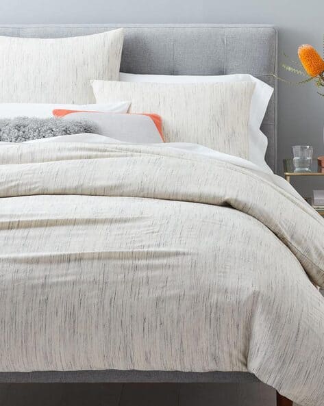 Washed Melange Jacquard Queen-Size Duvet Cover