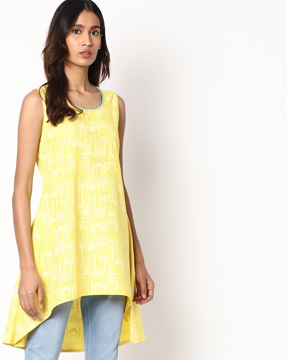 Buy Online Lime Yellow Cotton Kurti for Women  Girls at Best Prices in  Biba IndiaDISTRIBU15826AW20