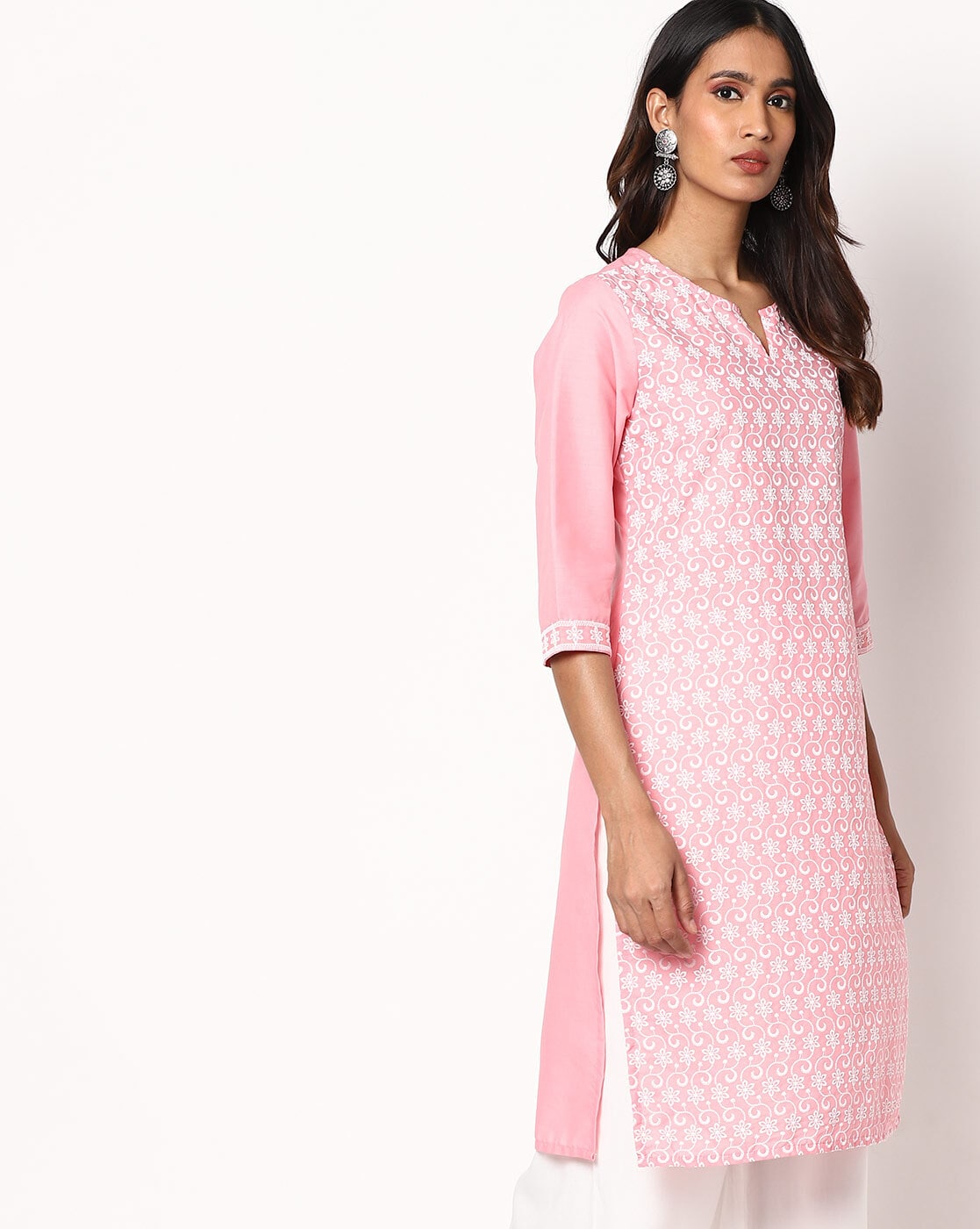 🆕🆕🆕🆕 Rs.1599 *FC050324P* Pure cotton kantha highlighted kurta with  heavy neckline with crotchet lace work... paired with cotton pants… |  Instagram