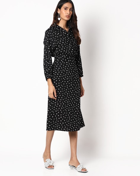 polka dot shirt dress womens