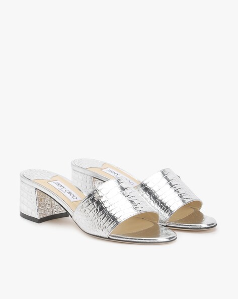 Jimmy Choo Metz 100 Metallic Leather Sandals | INTERMIX®