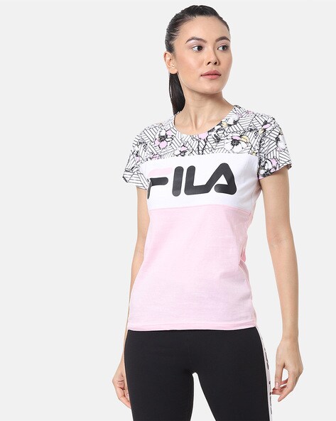 pink fila t shirt