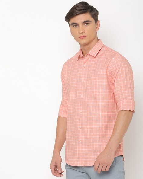 NETPLAY Checked Shirt with Patch Pocket - wotshippingcompany.com