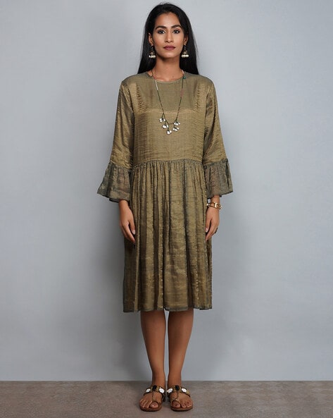 Lace Bell Sleeves Dress- Various Colours