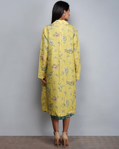 yellow floral coat