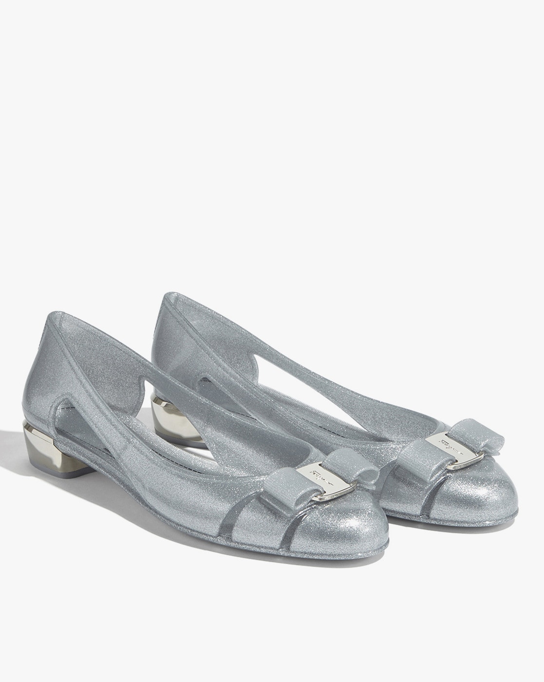 Salvatore ferragamo vara discount bow jelly ballet flats