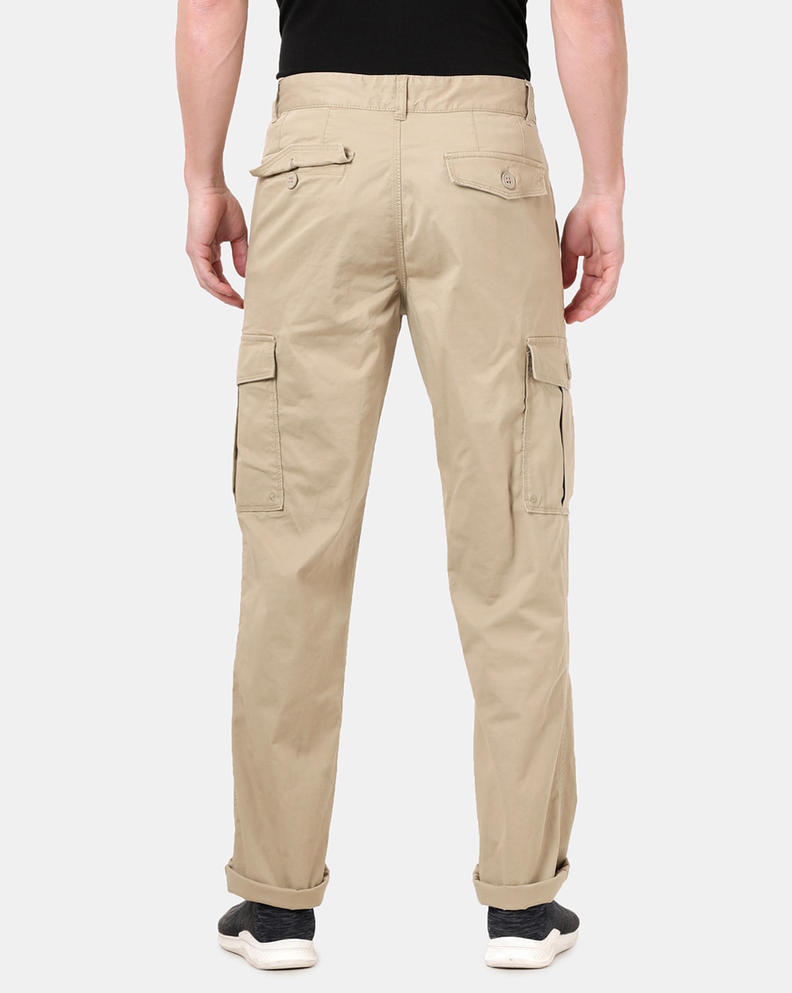 Beige Cargo Pants Mid Rise | Ally Fashion