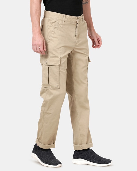 Plus Size Cargo Pants for Men Relaxed Fit Causal Slim Beach Work Streetwear  Khaki Baggy Pants with Zipper Pockets - Walmart.com