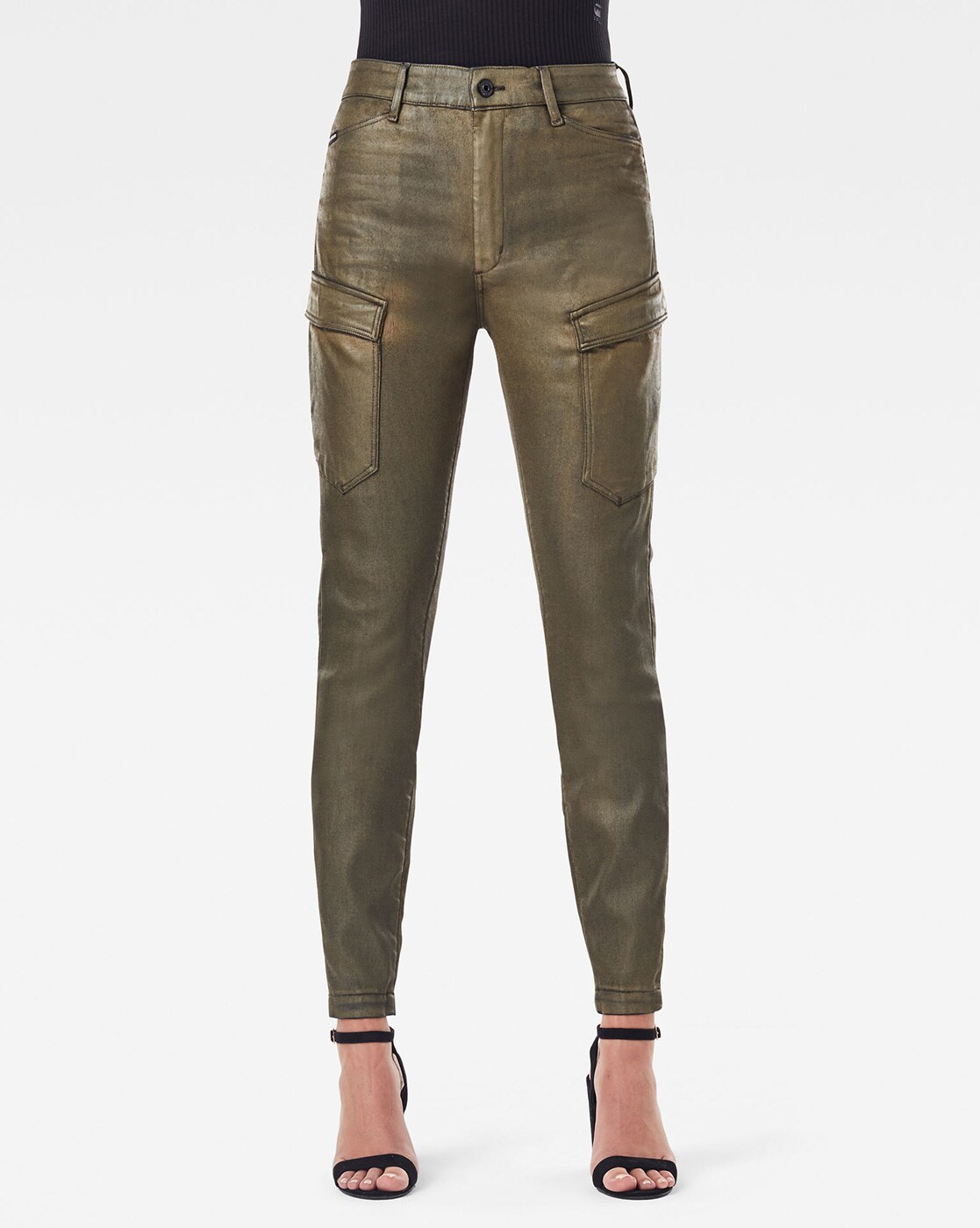 Buy ALCOTT Women Olive Green Skinny Fit Solid Cargo Trousers  Trousers for  Women 1848384  Myntra