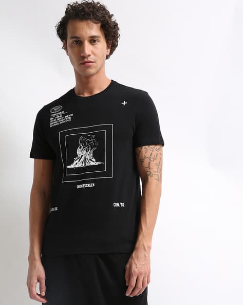 Graphic Print Slim Fit Crew-Neck T-shirt