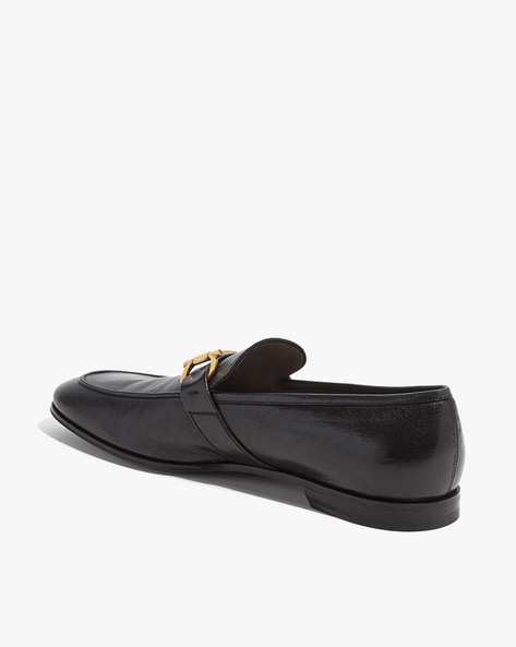 sherman gancini bit leather loafers