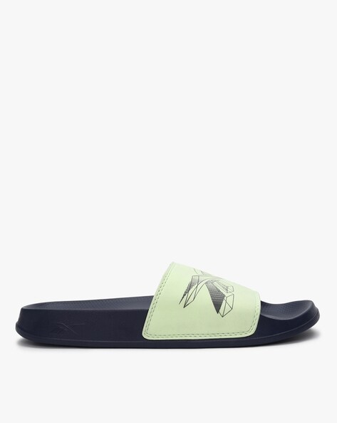 reebok printed vector slides