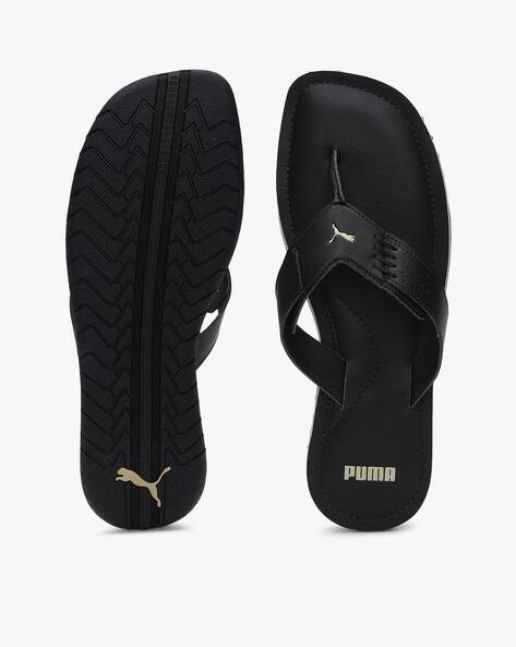 puma brown slippers