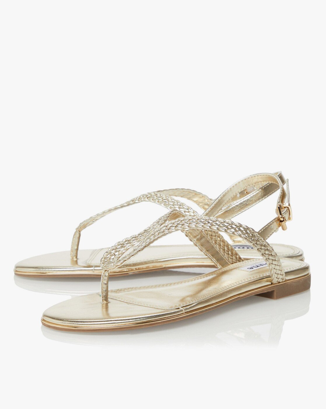 Dune Merisa Block Heel Sandals, Rose Gold at John Lewis & Partners