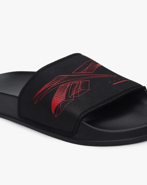 reebok printed vector slides