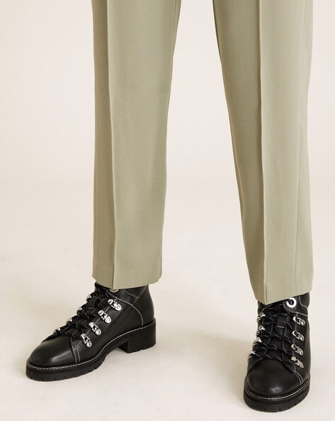 Buy Green Trousers & Pants for Women by Marks & Spencer Online