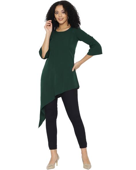 Round Neck 3/4th Sleeves Top