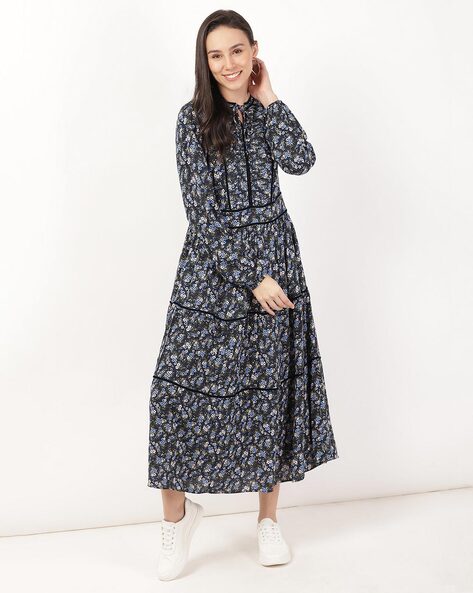 marks and spencer navy maxi dress