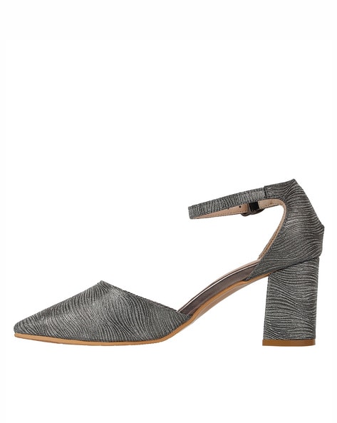 Buy Grey Heeled Sandals for Women by OLMIITE Online | Ajio.com