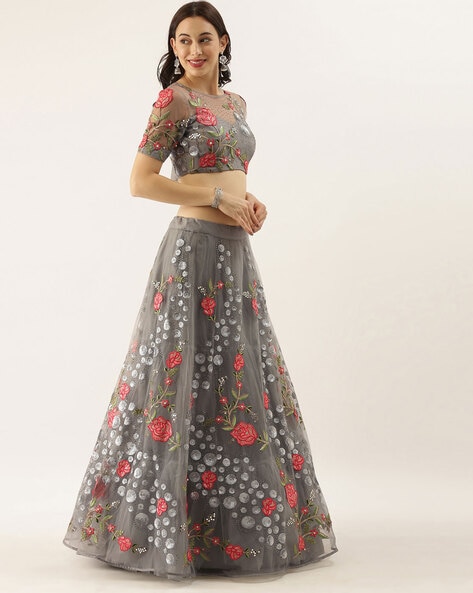 Grey Womens Lehenga Cholis - Buy Grey Womens Lehenga Cholis Online at Best  Prices In India | Flipkart.com