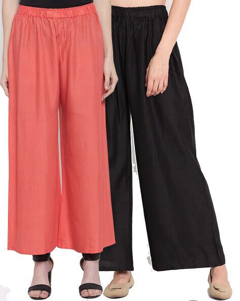 Pack of 2 Ankle Length Palazzos Price in India