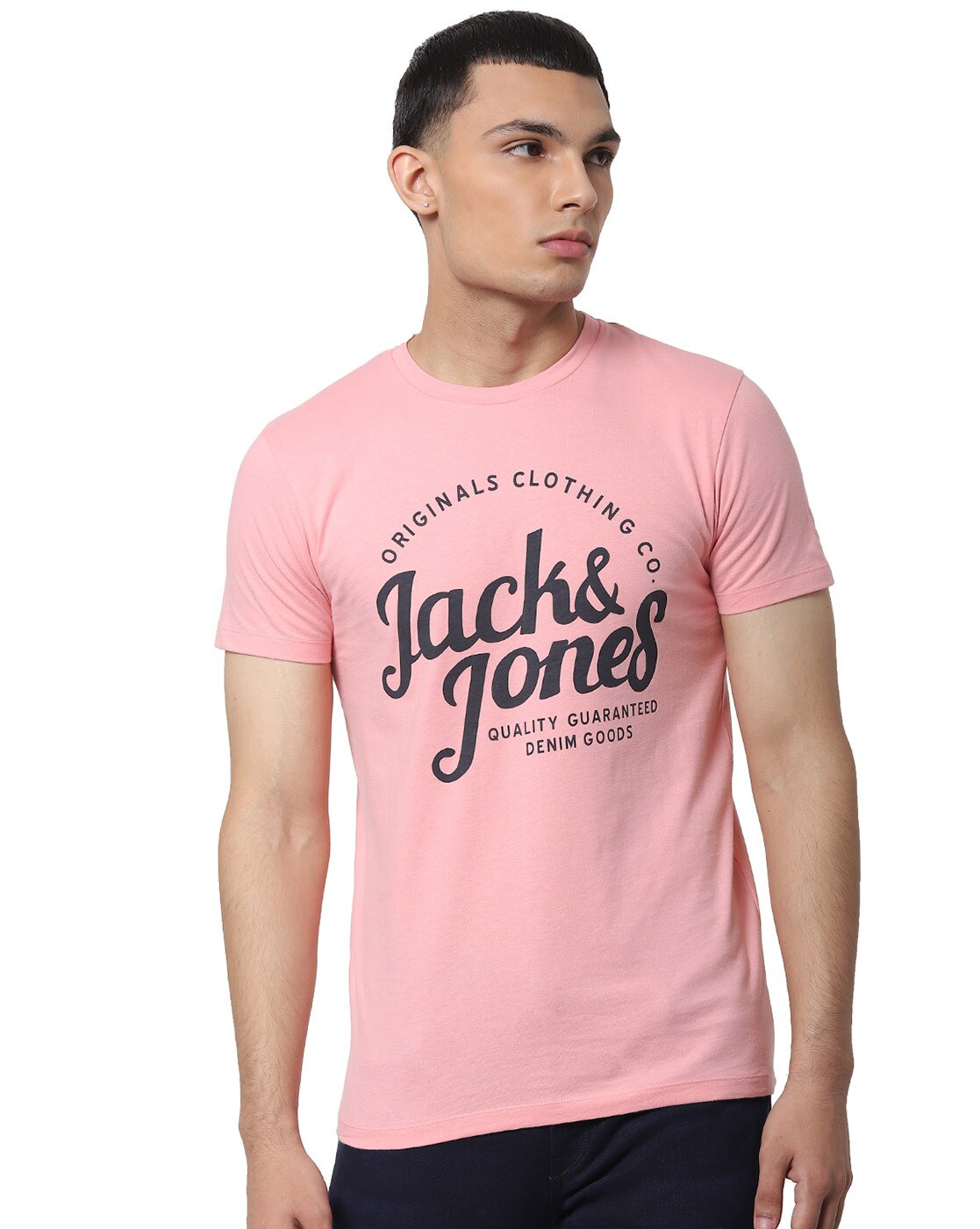 jack and jones pink t shirt