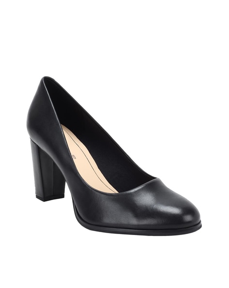 Clarks block store heel shoes