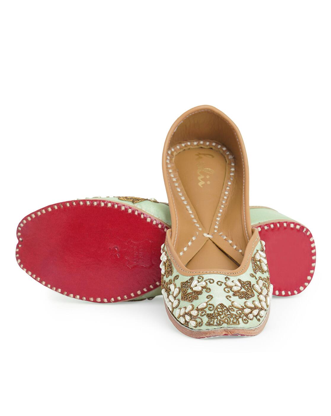 mint green flat shoes