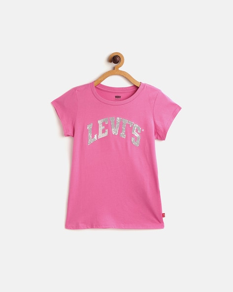 Buy Pink Tshirts for Girls by LEVIS Online Ajio