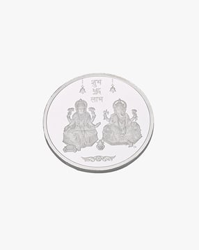 Kundan 50 G 999 Silver Lakshmi Ganesh Precious Coin