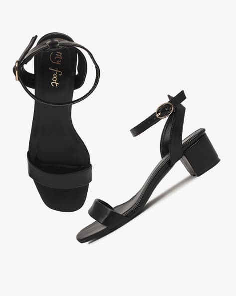 Buy Black Heeled Sandals for Women by MFT Couture Online
