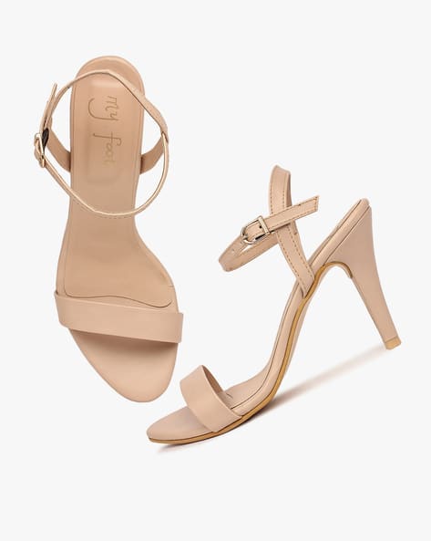 nude thin strap heels