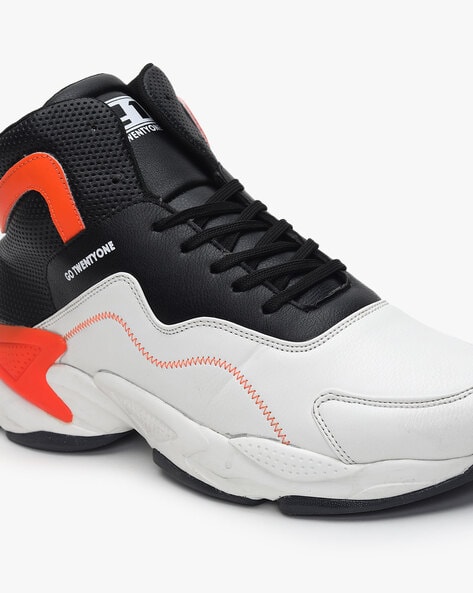 go21 panelled lace up sneakers