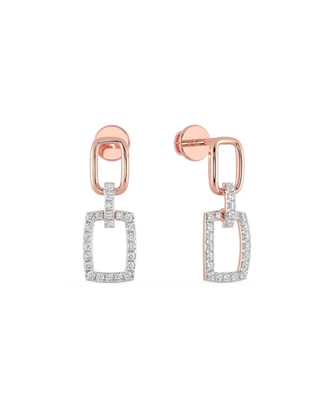 Buy Twinkle Teardrop Twinkle Rosegold Diamond Earrings- Joyalukkas