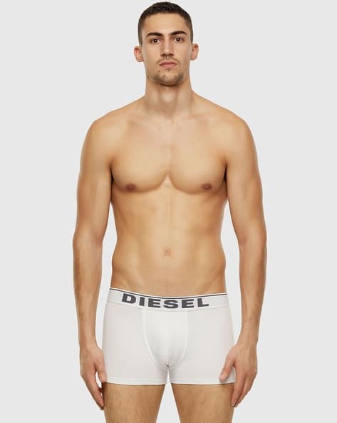 Buy DIESEL UMBX-DAMIEN Boxers | White Color Men | AJIO LUXE