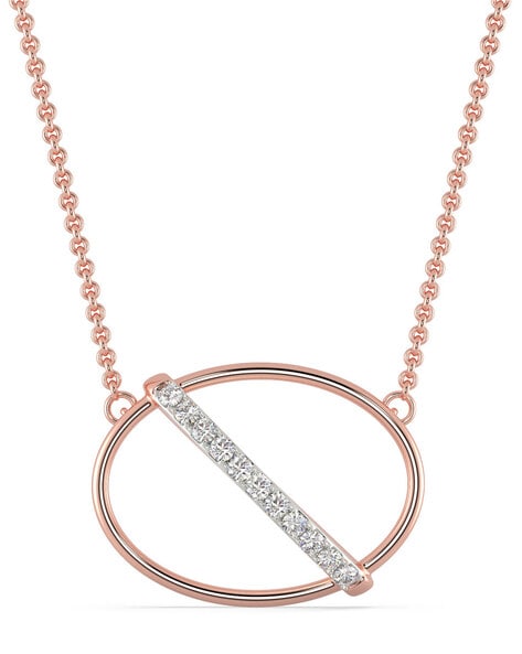 1 carat diamond bezel necklace