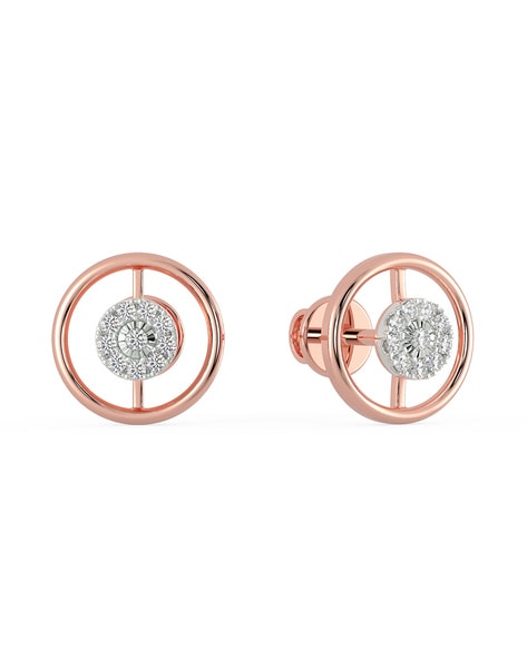 Buy Enchanting Rose Gold and Diamond Earrings Online  ORRA