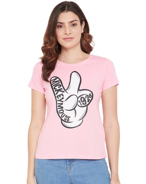 Crew-Neck T-shirt with Graphic Detail